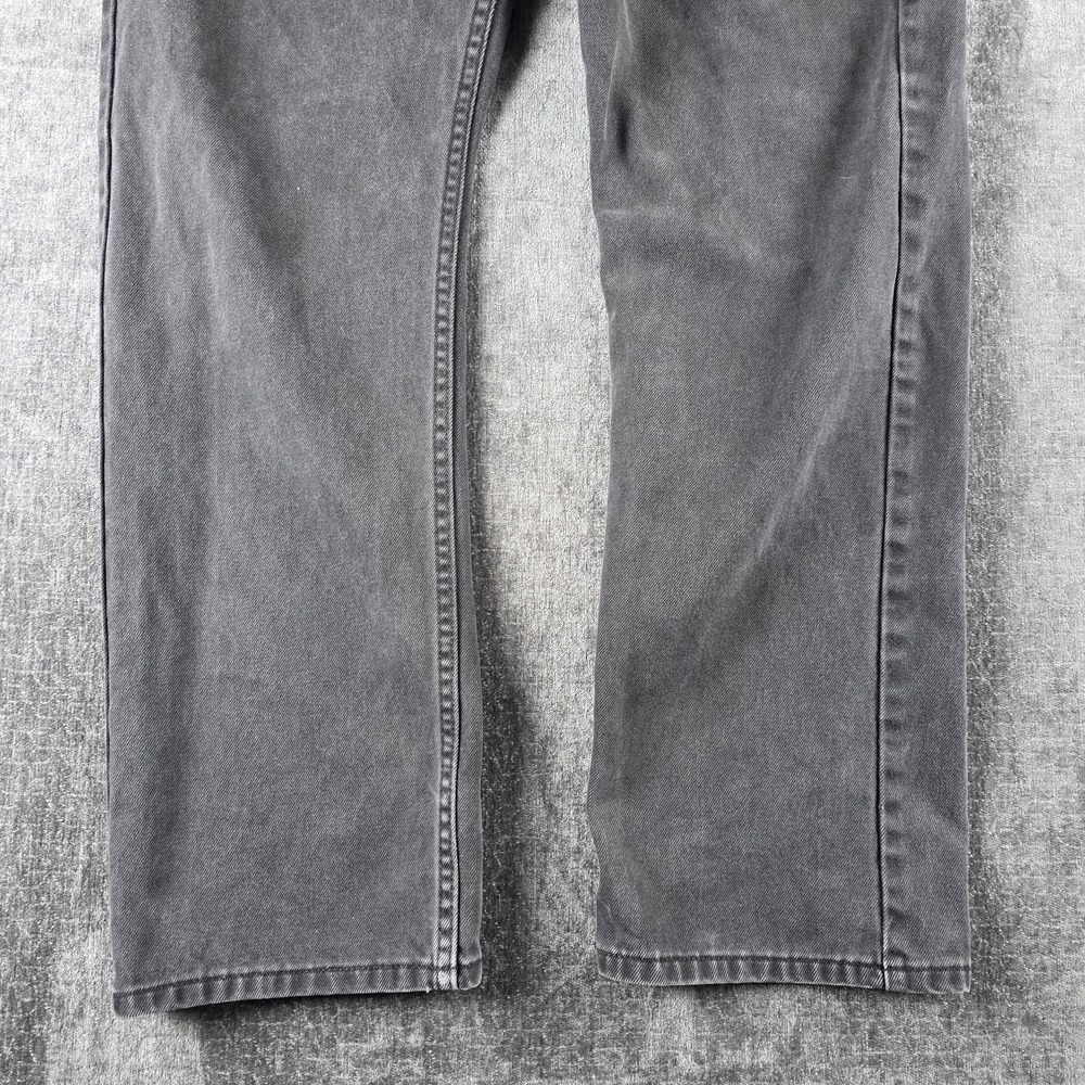 Vtg Y2K Levis 505 Jeans Mens 38x32 Black Regular Straight Grunge Skater Faded - Picture 10 of 12